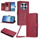 thumbnail image 1 of Funda Cartera Trébol para Xiaomi Redmi Note 14 Pro 4G con Ranuras Tarjetas y Carga Inalámbrica Rojo, 1 of 6