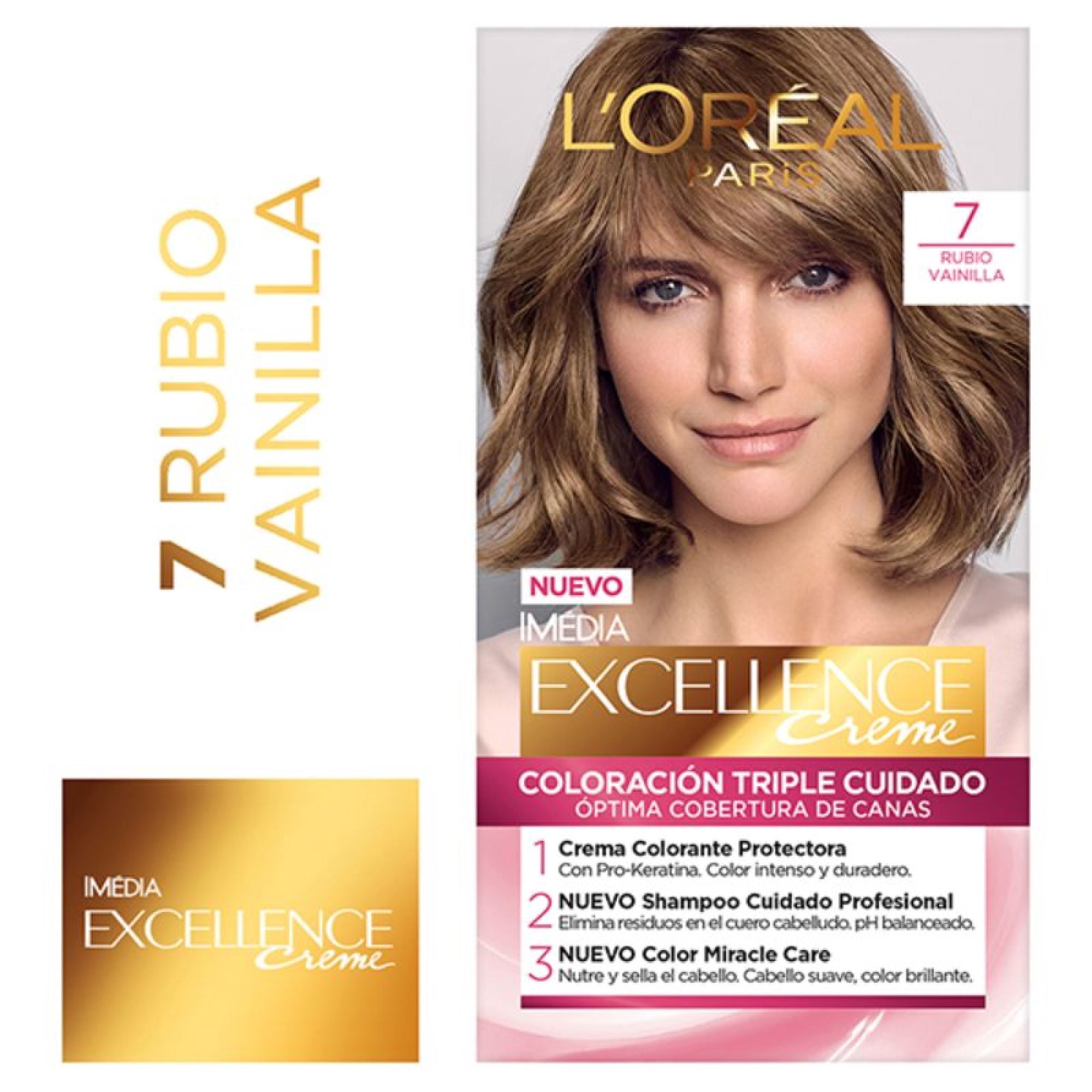 Coloración Cabello Excellence Creme 7 Rubio