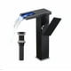 thumbnail image 1 of Grifo Lavabo Baño Led Luz Cambiante 3 Colores Llave Lavabo Negro, 1 of 3
