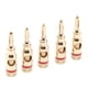 thumbnail image 1 of 5 Unids 4mm Chapado en oro de audio Amplificador de altavoz Soldadura Banana Plugs gratis rojo, 1 of 5