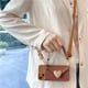 thumbnail image 1 of Love Leather Pattern Hanging Neck Goddess For Apple 13 Mobile Phone Case Girl Lanyard For IPhone 14pro Portable Love Card Bag For 12promax Can Carry Strap Crossbody [brown] Love Card Bag + Crossbody L, 1 of 3