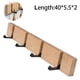 thumbnail image 2 of Perchero de pared moderno, perchero de madera, perchero plegable de bambú con 4/5 ganchos móviles para chaquetas, abrigos, bufandas, bolsos y más., 2 of 8