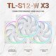 thumbnail image 2 of Ventilador CPU Thermalright TL-S12W X3 120 mm 1500 RPM, paquete de 3 unidades, blanco, 2 of 6