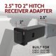 thumbnail image 2 of Reductor de Enganche WINSBULL de 2.5" a 2" para Chevy Silverado, 2 of 5