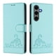 thumbnail image 1 of Funda tipo cartera FOXDOCK para Samsung Galaxy S25 Plus con soporte, ranuras, RFID, diseño de gato, 1 of 5