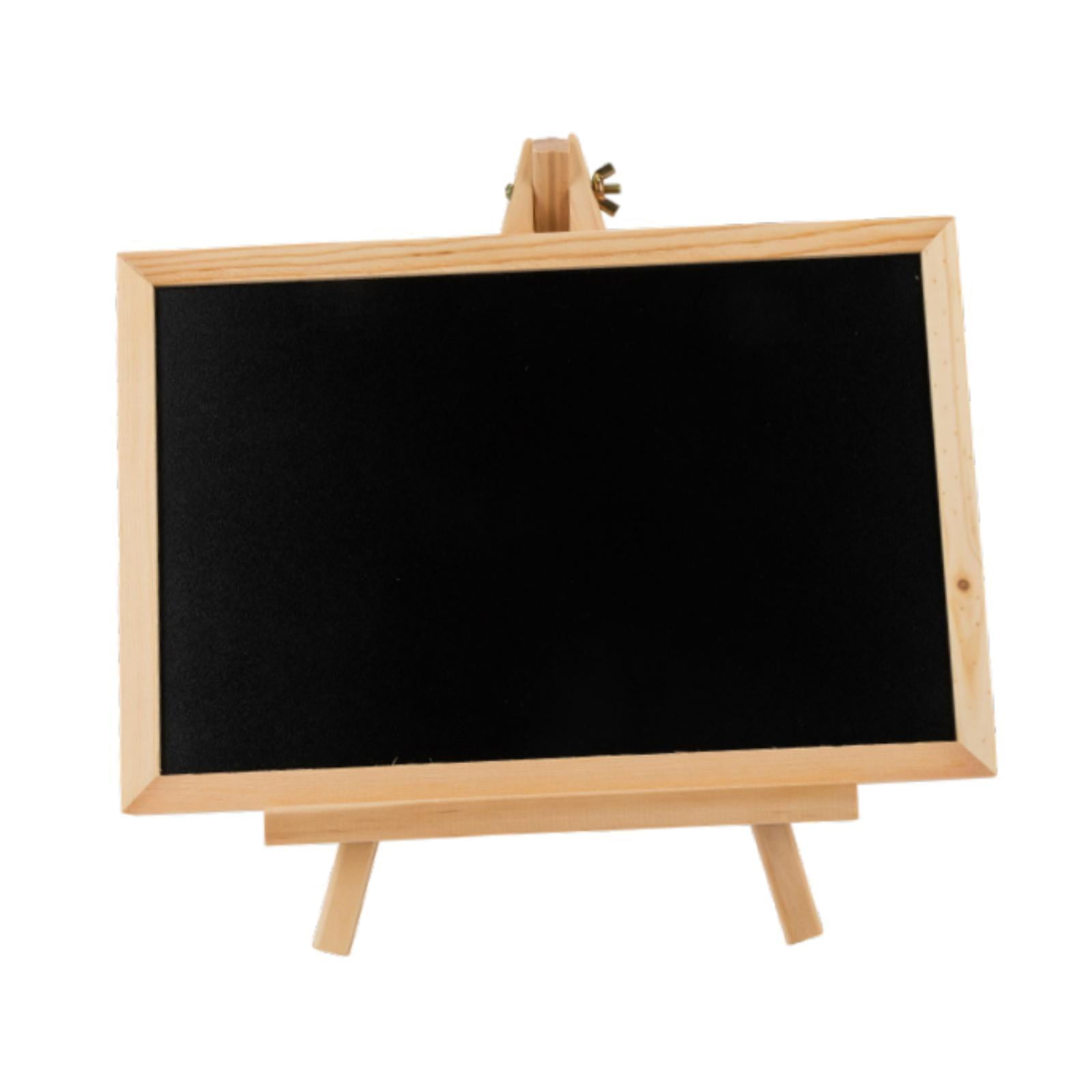 Bothyi - Pizarra De Madera Pequeña Con Soporte Para Bodas Y Eventos, Multiusos, Color Negro