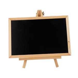 Bothyi - Pizarra De Madera Pequeña Con Soporte Para Bodas Y Eventos, Multiusos, Color Negro
