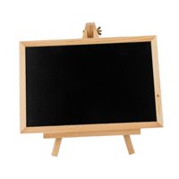 Bothyi - Pizarra De Madera Pequeña Con Soporte Para Bodas Y Eventos, Multiusos, Color Negro