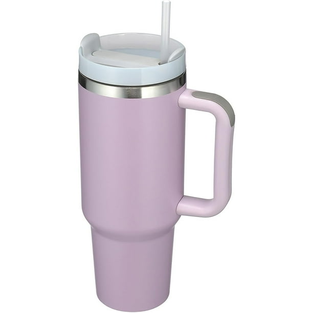Vaso Térmico 1,4lts Con Asa, Termo Al Vacío De Acero Inoxidable Con Pajita, Para Mantener Agua, Té, Vino, Café Frío Y Caliente (púrpura)