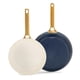 thumbnail image 1 of Juego de sartenes GreenPan Reserve Pro Ceramic de 26 cm y 30 cm, color azul, 1 of 6