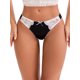 thumbnail image 1 of INSPIRE CHIC Bragas de Mujer Regreso a Clases Encaje Satinado Elástico de Cintura Baja Sin Costuras Cómodas Transpirables Hipsters S Negro, 1 of 4