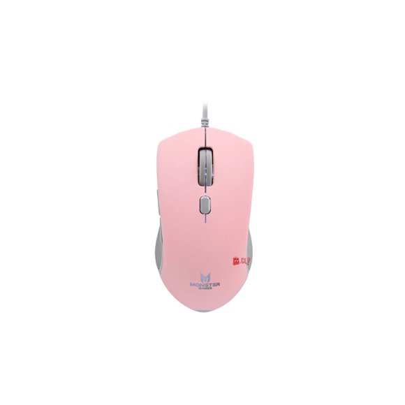Mouse Gamer Monster Girl Playful Rosado 6400dpi Rgb - Ps