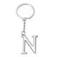 thumbnail image 1 of Uxcell Llavero de Letra Inicial Llave N Colgante Llavero Decoración de Bolsa Mochila Plata, 1 of 4