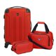 thumbnail image 1 of Juego de 3 piezas de maletas Travelers Club rojo expandible, 1 of 7