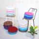 thumbnail image 2 of suxuMhao Cojín de Asiento Circular, 2 Packs de Cojín Redondo para Asiento de Silla, Cojín de Lino-algodón para Silla de Escritorio, 18 Pulgadas de Diámetro x 3.5 Pulgadas de Altura, Rosa, 2 of 3
