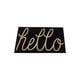 thumbnail image 5 of Felpudo FIRST CONCEPT Hello Negro de Coco 46x76 cm, 5 of 5