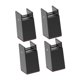 thumbnail image 1 of 4x Elevadores De Cama Que Absorben Los Golpes, Antideslizantes, Para Estantes, Escritorios, Mesas, Altura 100 Mm, Color Negro, 1 of 5