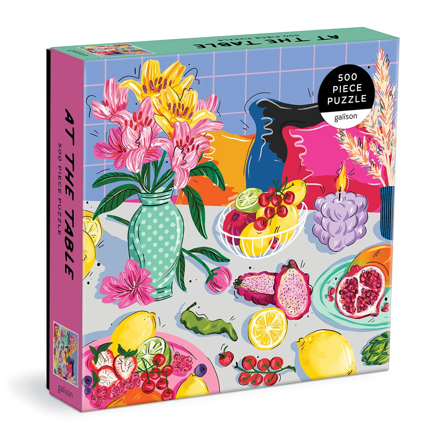 Puzzle Galison At The Table De 500 Piezas Con Ilustraciones Brillantes