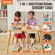 thumbnail image 2 of Juego de mesa sensorial VEVOR con 2 taburetes, 2 contenedores de almacenamiento y rollo de papel, 2 of 3