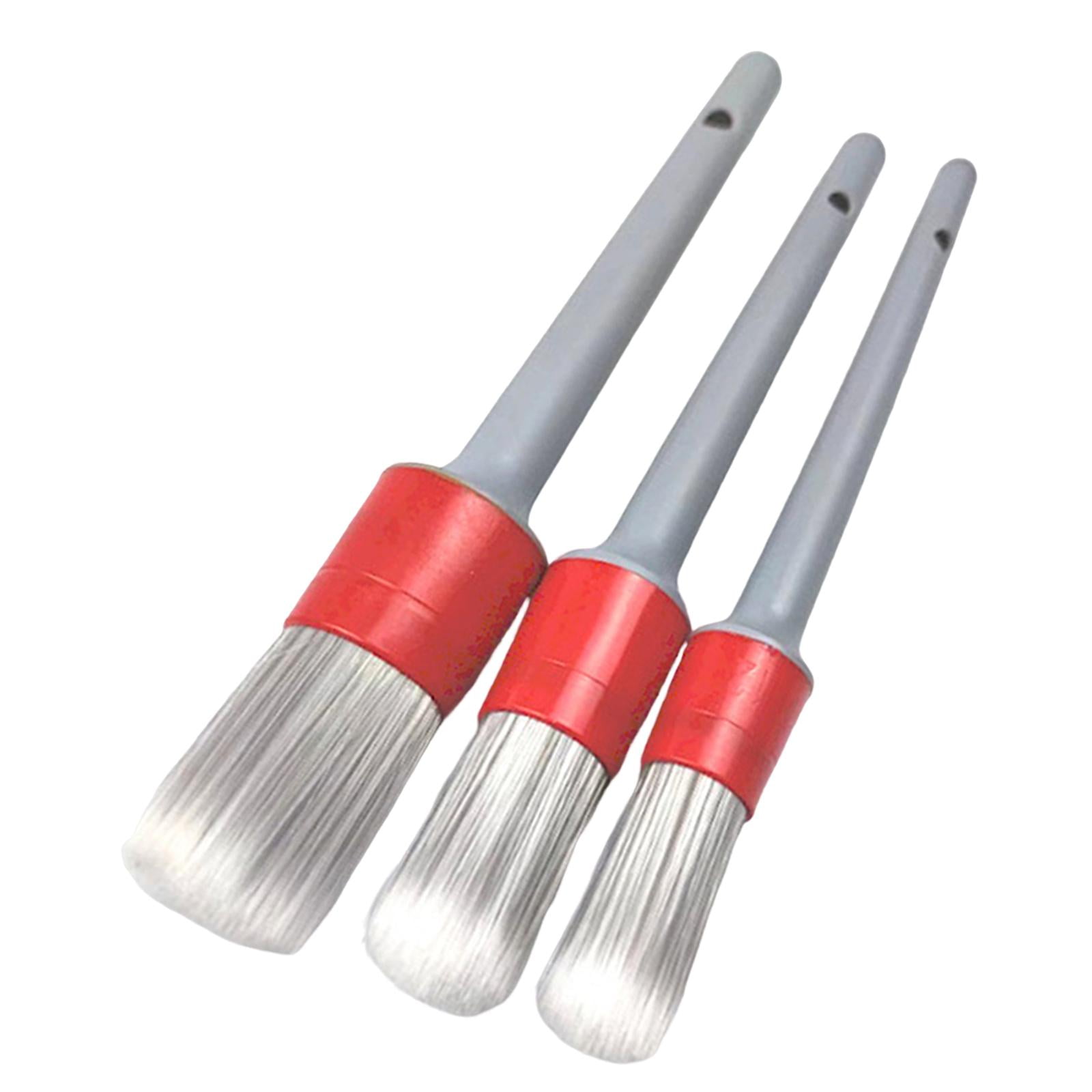 Magideal - 3pcs Detallado De Automóviles De Cepillo De Cepillo Cepillo De Múltiples Propósito Accesorios Convenientes Cepillos De Detalle Automático Para Asiento