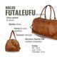 thumbnail image 5 of Bolso de Viaje en Cuero Natural Futaleufu OLKI - Café Aplicación, 5 of 5