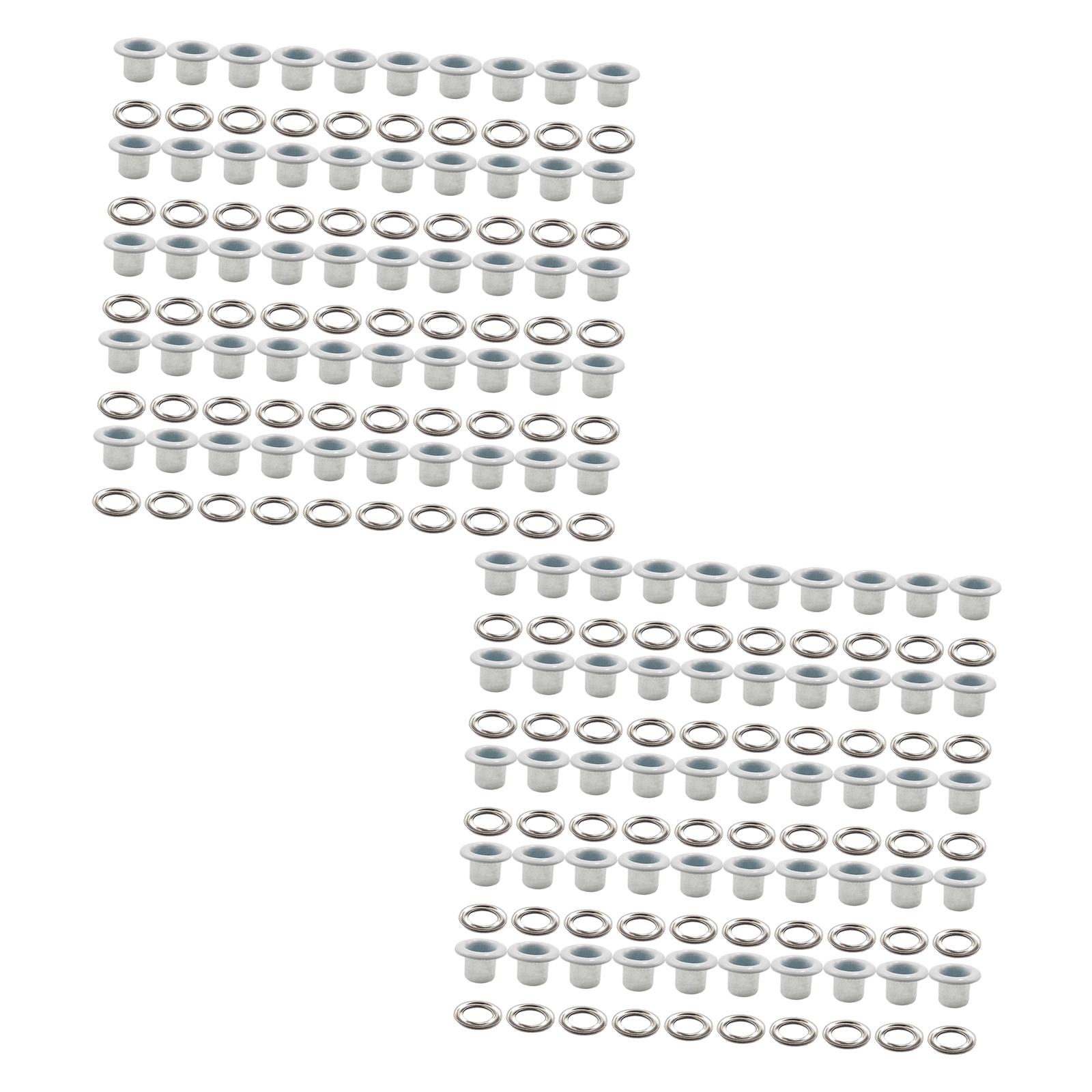 Bothyi - Kit De Herramientas Con Ojales, Ojales Pequeños De 5Mm Para Álbum De Recortes, Sombreros De Lona, Color Blanco, 100 Uds.