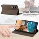thumbnail image 5 of Funda tipo cartera con bloqueo RFID para Samsung Galaxy S25 Edge Con tapa abatible, portatarjetas, cierre magnético, TPU y soporte Marrón, 5 of 6