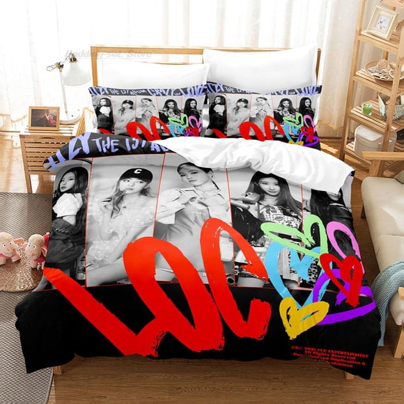 Korea ITZY LOCO Bedding Set Bed Set Aldult Kid Bedroom Duvetcover Sets bed sheet set
