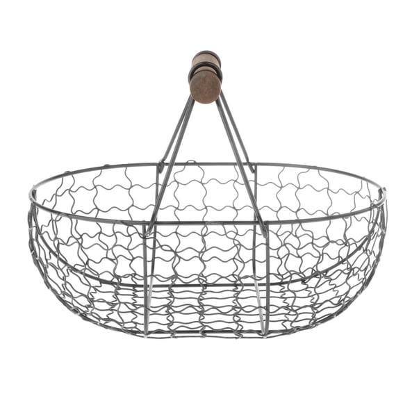 Cesta De Frutas Geométrica Bandeja De Servicio Metal Rústico Para Oficina Festival Vacaciones Negro L