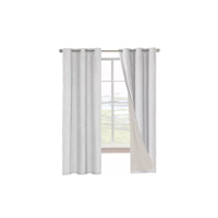 Genérico - Cortina Blackout 100% 2 Paños 140X220Cm Textura Lino Ivory