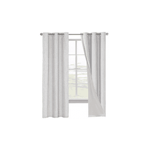 Genérico - Cortina Blackout 100% 2 Paños 140X220Cm Textura Lino Ivory