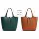 thumbnail image 1 of CARTERA SHOPPER REVERSIBLE VERDE Y CAFÉ CLARO 49x34x14 cm, 1 of 3