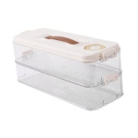 Bothyi - Contenedores De Almacenamiento De Alimentos Con Tapa Organizador De Refrigerador Contenedor Para Carne Cocina 2 Capas