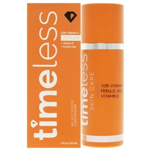 Timeless - Suero De Ácido Ferúlico Al 10 Por Ciento De Vitamina C Plus E De Para Unisex - Suero De 4 Oz