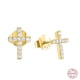 thumbnail image 1 of Aretes HESHPAWS S925 Sterling Silver Cross Diamantados Plata, 1 of 3