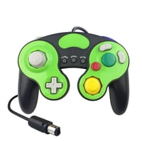 Gamepad Con Cable Aaronmei Para Wii Ngc Control Gamecube Negro Verde