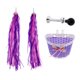 thumbnail image 4 of Niños Niñas Bicicleta Cesta Delantera Niñas Scooter Bicicleta Manillar Hooter Streamer Morado, 4 of 5