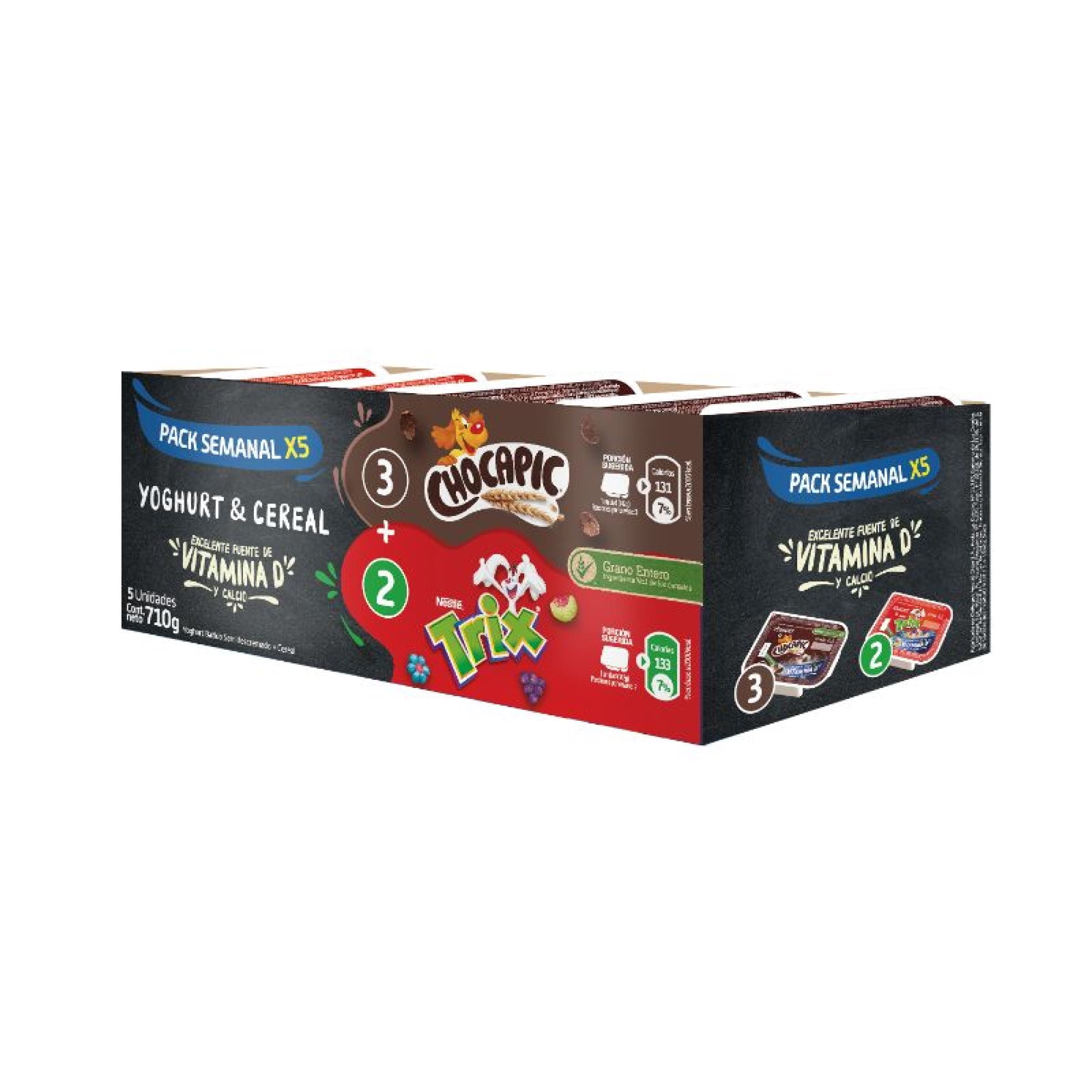 Yoghurt + Cereal Nestlé Chocapic Y Trix Pack Multipack 710g (5 X 142) 710 g Chocapic/Trix