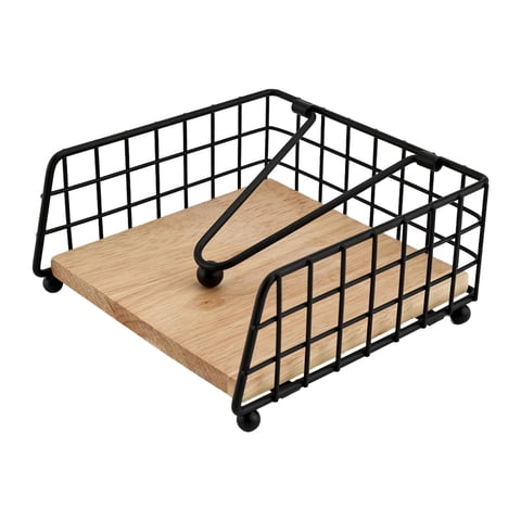 Bothyi - Servilletero De Hierro Para Mesa, Organizador De Servilletas Para Mesa De Comedor Al Aire Libre, Fiesta, Color Negro