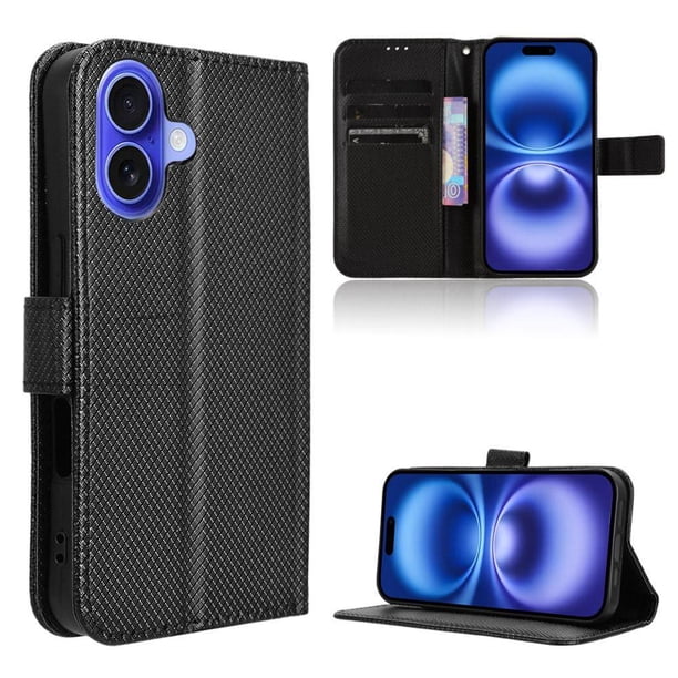 Funda Billetera para iPhone 16E con Ranuras y Soporte Marrón