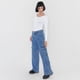 thumbnail image 4 of Jeans Mujer Cargo Wide Leg Fit Azul Medio Corona, 4 of 5