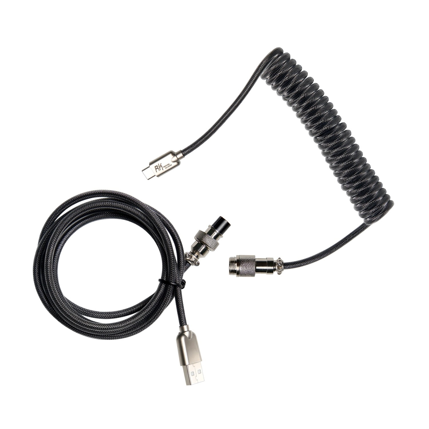Rk Royal Kludge - Cable Usb Tipo C Para Teclado - Coiled Cable Royal Kludge