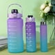 thumbnail image 3 of 3PCS Sports Water Bottle, Leak-proof Motivational Sports Water Bottle With Straw And Time Marker, Flip Top Durable, Perfect For Office, School, Gym And Workout, Outdoor Large Water Bottle, Back To Sch, 3 of 4