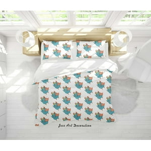 Milsleep - 3D Cartoon Animal Monsters Pattern Quilt Cover Set Bedding Set Duvet Cover