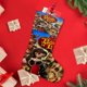 thumbnail image 4 of El Libro de la Vida Tema: Calcetines de Navidad, fino lino blanco para colgar en escaleras y chimenea, decoración navideña para el hogar, regalo de Navidad. 45cm × 32cm, 4 of 5