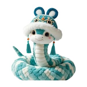 Magideal - Serpiente De Peluche De Año Nuevo Chino, Decoración Para Festivales, Serpiente De Peluche Única Y Realista. Azul 25Cm