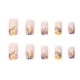 thumbnail image 2 of 24pcs Spring Summer Flower Leaves Fake Nails, Nude Pink Press On Nails Medium, Glossy Square Glue On Nails, Full Cover ABS False Nails With Glue Sticker And Nails File For Women And Girls, 2 of 2