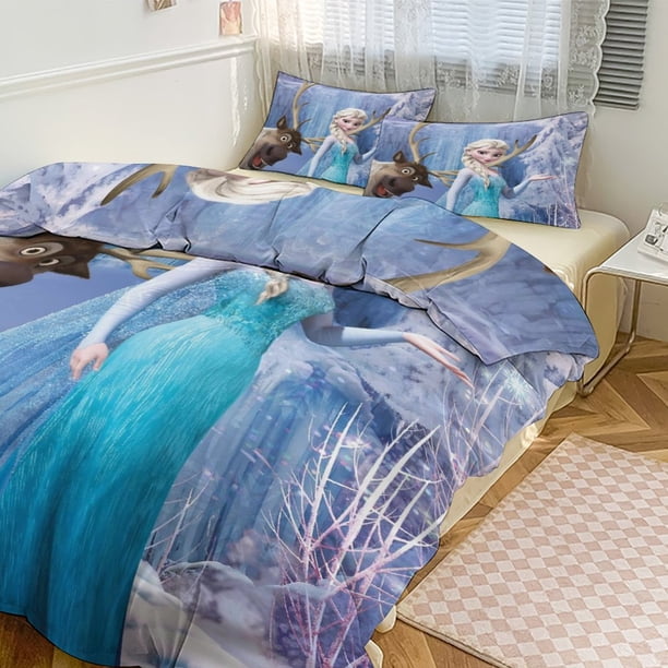 Frozen 3-Piece Reversible Twin Bed Set - Includes 1 Reversible Twin Comforter