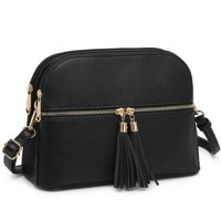 Bandolera Dasein, Borla, Bolsillo Con Cremallera, Piel Vegana