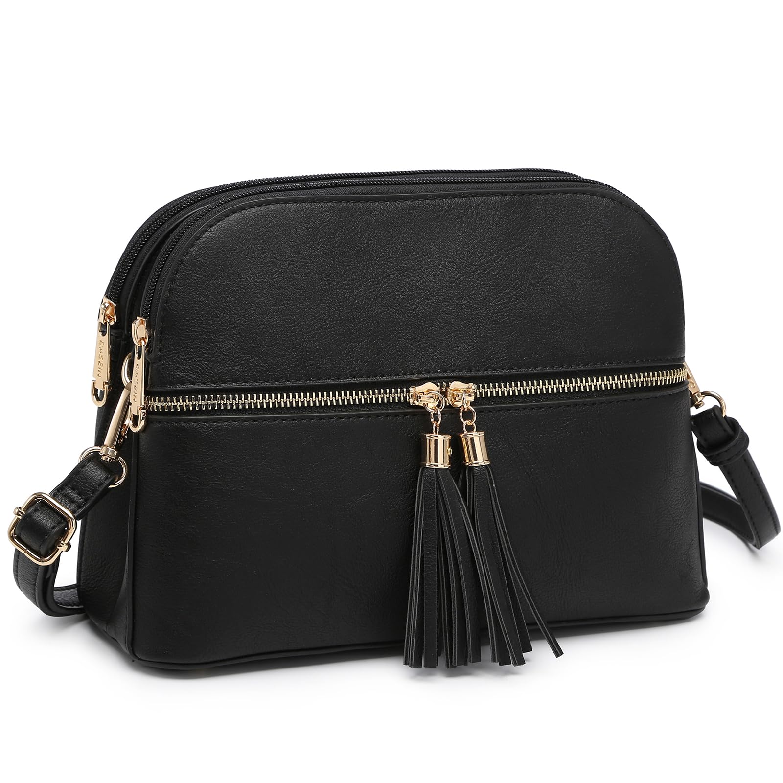 Bandolera Dasein, Borla, Bolsillo Con Cremallera, Piel Vegana